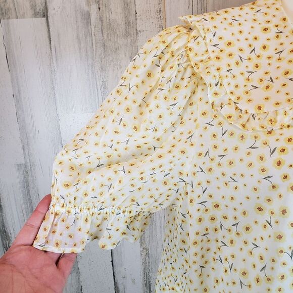 A.N.A. Rosie Ruffle Floral Blouse Sz 2X - Picture 2 of 8